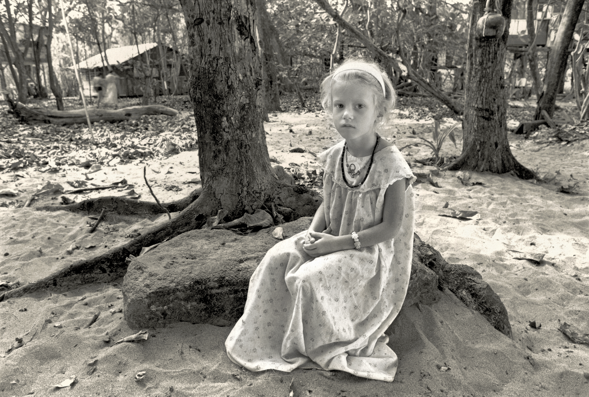 Karma sitting on a rock, 1977