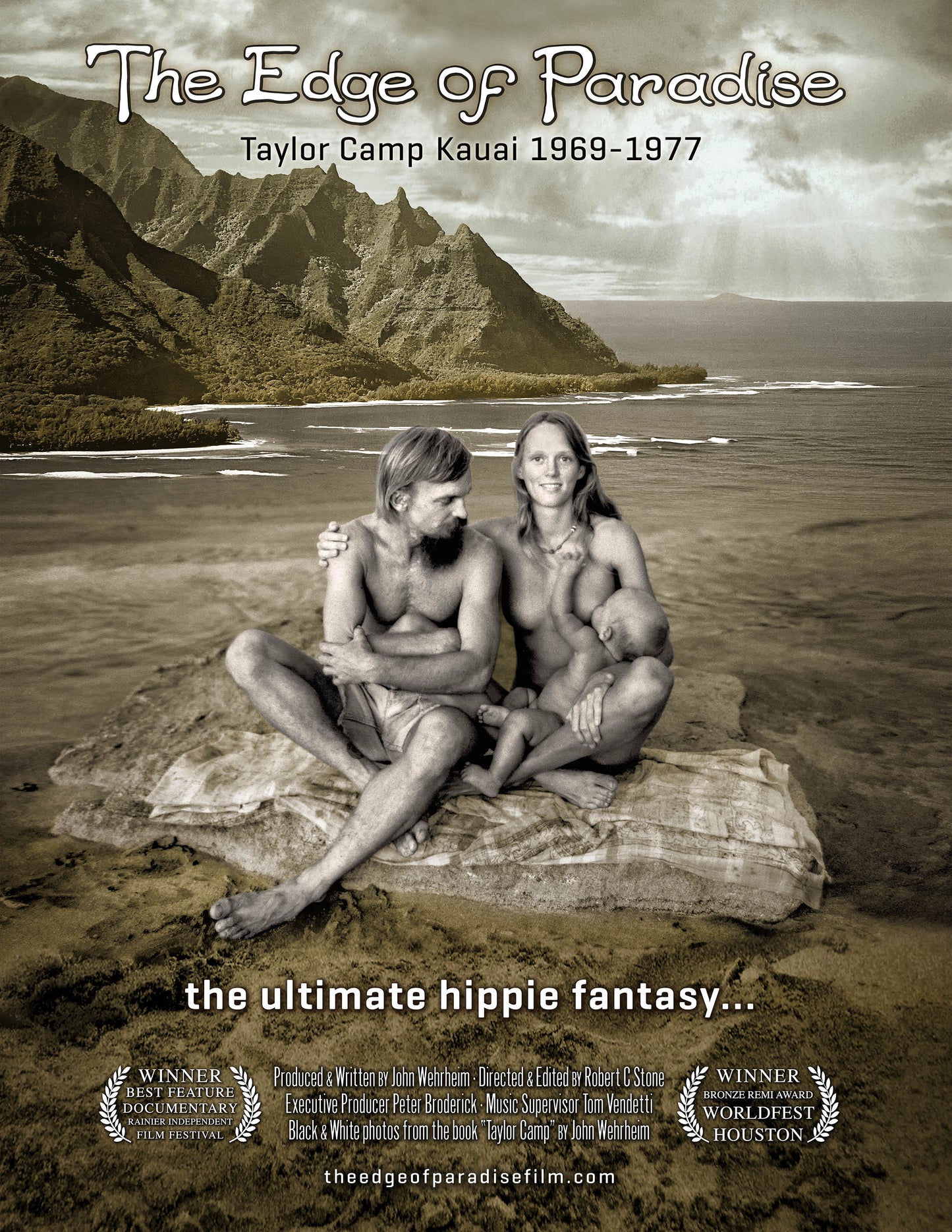 The Edge of Paradise Hawk and Cherry Poster
