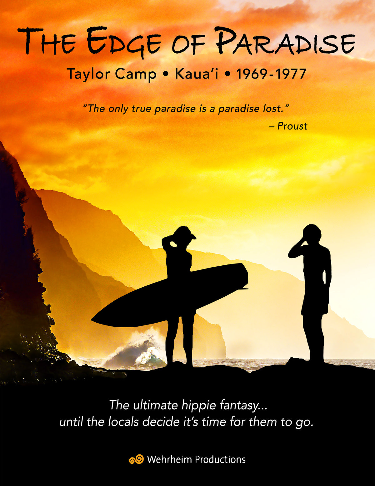 The Edge of Paradise Surf Poster
