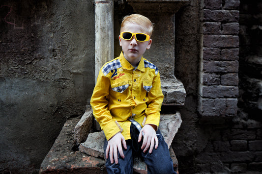 Albino Boy with Yellow Sunglasses, Heera Mandi, Pakistan 2023