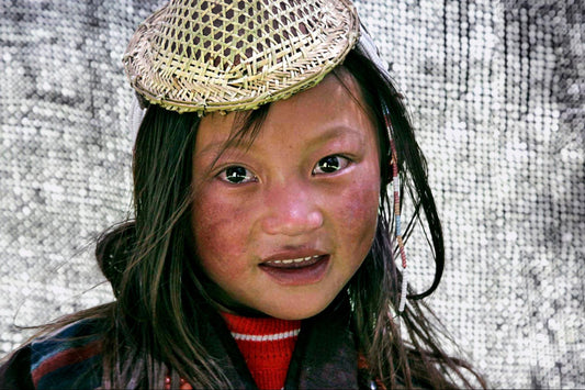 Little Girl in Black Yak Hair Tent, Laya, Bhutan 2011
