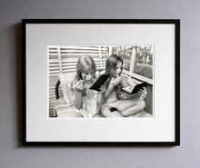 Load image into Gallery viewer, Alpin and Dana in the loft making up, 1977 - Framed Print
