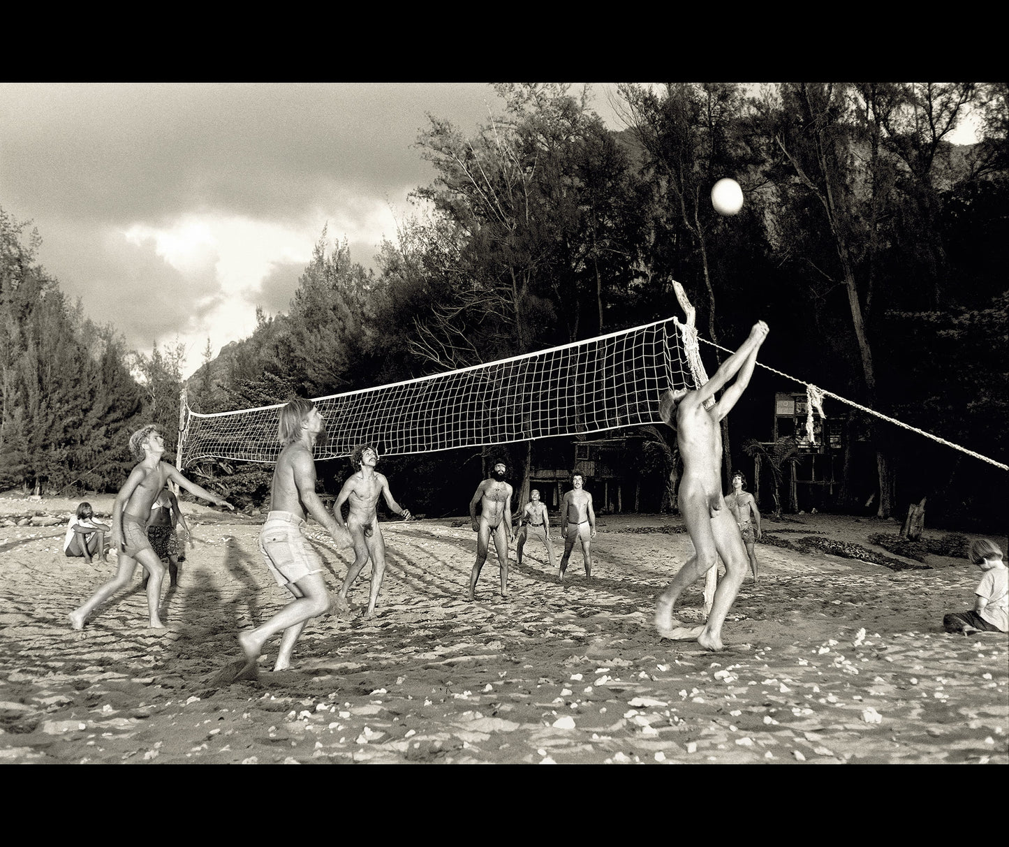 Beach volleyball, 1977 - Framed Print