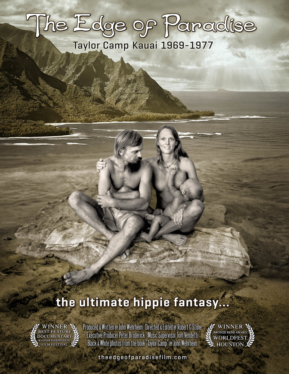 The Edge of Paradise Hawk and Cherry Poster