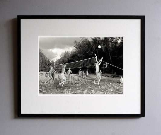 Beach volleyball, 1977 - Framed Print