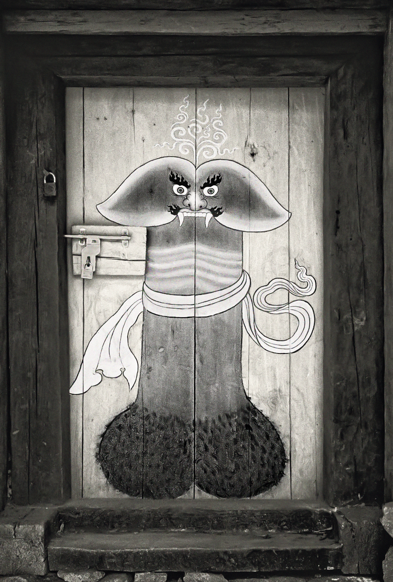 Phallic door painting, Tongra, 2002